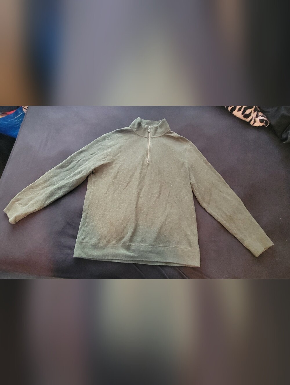 Banana Republic Olive Green Half-Zip Sweater